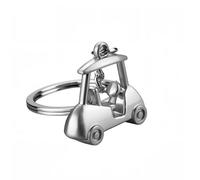 JDRDP 2 Piezas Llavero de Golf para Hyundai STARIA 2021-2024, Llaveros Carrito Golf con Pelota Aleación de Zinc Accesorios Deportivos de Llavero,Silver