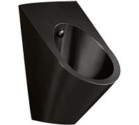 JDSHFEN Urinarios de Pared para Hombres Urinarios de inducción automáticos Pequeños Sanitarios públicos comerciales con Drenaje Vertical,Urinario monobloque Negro