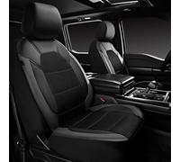 JDUYHS Fundas Asientos Coche para Jeep Commander 1.Generation 2006 2007 2008, Impermeable Protector Funda Asiento Coche, All Weather Delanteros y Traseros Cubreasientos, Cushion Cover Auto,A Black