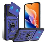JDXHFF Azul Funda para TCL 605 / TCL 60 SE (6.67") Carcasa | PC Dura y Suave TPU Caso Silicone con Giratorio de 360° Soporte Cubierta Case Blue