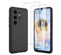 JDXHFF Funda Compatible con Blackview Wave 10 (6.88") con 2 Piezas Vidrio Templado Protector de Pantalla Película Protectora - Negro Carcasa Silicona TPU Suave Caso Case Black