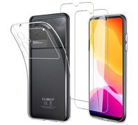 JDXHFF Funda Compatible con Cubot Note 21 (6.56") con 2 Piezas Vidrio Templado Protector de Pantalla Película Protectora - Transparente Carcasa Silicona TPU Suave Caso Case Clear