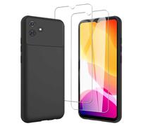 JDXHFF Funda Compatible con Cubot Note 21 (6.56") con 2 Piezas Vidrio Templado Protector de Pantalla Película Protectora - Negro Carcasa Silicona TPU Suave Caso Case Black