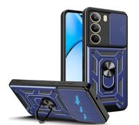 JDXHFF Funda Compatible con Realme C71 4G (6.67") PC Dura y Suave TPU Carcasa Silicone con Giratorio de 360° Soporte Cubierta Case Azul