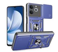 JDXHFF Funda Compatible con Realme Note 70T (6.75") PC Dura y Suave TPU Carcasa Silicone con Giratorio de 360° Soporte Cubierta Case Azul