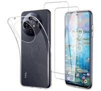 JDXHFF Funda Compatible con TCL 50 NxtPaper 5G / TCL 50 Pro NxtPaper 5G (6.8") con 2 Piezas Vidrio Templado Protector de Pantalla - Transparente Carcasa Silicona TPU Suave Caso Case Clear