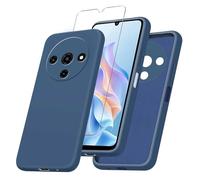 JDXHFF Funda Compatible con ZTE Blade V70 MAX (6.9") con 1 Piezas Vidrio Templado Protector de Pantalla Película Protectora - Azul Carcasa Silicona TPU Suave Caso Case Blue