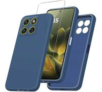 JDXHFF Funda para Motorola Moto G77 5G / G67 5G Azul con Vidrio Templado
