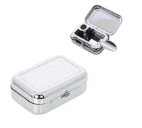 JDXun 2Pcs Cenicero Portatil, Mini Cenicero de Bolsillo, Ceniceros Portátiles para Viajes al Aire Libre Senderismo Camping Pesca en la Playa (Blanco)