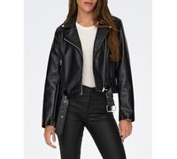 jdy Biker de mujer de polipiel con forro. Negro 34 (XS)