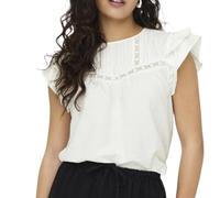 JDY - Blusa blanca para mujer, trenes, blanco, XS