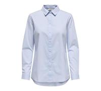 JDY Camisa básica de Mujer Blusa Manga Larga Túnica de Negocios Clásico Ajuste Regular Elástico Top JDYMIO, Color:Azul Claro, Talla:34