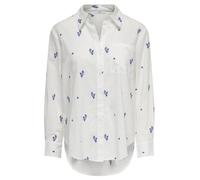 JDY Camisa Blanca/Azul Mujer Kimie, blanco, S
