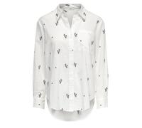 JDY Camisa Blanca/Caqui Mujer Kimie, blanco, XL