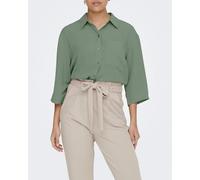 jdy Camisa de mujer de manga francesa ancha. Verde claro 34/M