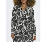 jdy Camisa de mujer estampada de manga larga. Gris claro 40 (L)
