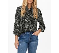 jdy Camisa de mujer fluida de manga larga. Negro 38