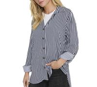 JDY - Camisa de rayas para mujer Laurel, azul marino, XXL