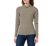JDY Fransiska L/S Stripe Top Jrs Noos Manga Larga, Chocolate Brown/Stripes:Sandshell, XS para Mujer