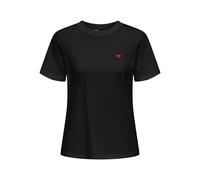 JDY Camiseta de Mujer Jdypisa S/S Print Top JRS Noos, Negro, L