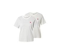 JDY Camiseta 'JDYPISA' gris / rojo / blanco S gris / rojo / blanco