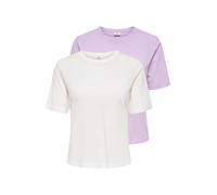 JDY Camiseta 'JDYREX' lavanda / blanco lana S lavanda / blanco lana