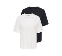 JDY Camiseta 'JDYRex' negro / blanco S negro / blanco