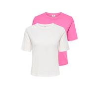 JDY Camiseta 'JDYREX' rosa claro / blanco S rosa claro / blanco
