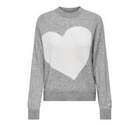 JDY Damen Cozy Strickpullover mit großem Herzmotiv Weicher Strick
