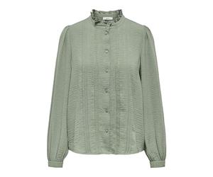 JdY Ellis L/S Lace Shirt WVN Noos, Blanco (Sea Spray), 36