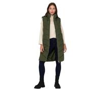 JDY Finno New Noos-Abrigo Largo Acolchado Chaleco, Forest Night/Detail:Silver Zip, M para Mujer