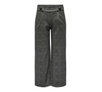 JDY Geggo MIA - Pantalón Largo a Cuadros para Mujer JRS Noos, Gris Granito/Cuadros: Cuadros Oscuros, M / 32L
