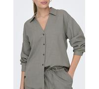 jdy jdy - Camisa de mujer de manga larga oversize. Marrón Talla 40