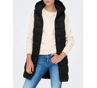 jdy jdy - Chaleco acolchado de mujer con capucha. Negro Talla 34