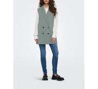 jdy jdy - Chaleco de mujer cruzado con cuello de solapa. Verde Agua Talla 42