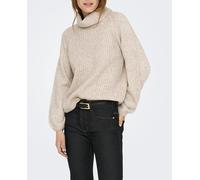 jdy jdy - Jersey de mujer de punto con cuello subido y mangas abullonadas. Lana Talla 42