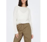 jdy jdy - Jersey de mujer de punto de manga larga y cuello pico. Crema Talla 40