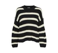 JDY Jdy Justy L/S Stripe Knt Noos Jersey Suéter, Negro/Rayas: Eggnog, L para Mujer