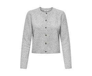 JDY JDYChloe Life - Chaqueta de Punto Fina para Mujer, Ligera, con Botones, Gris Claro, XS