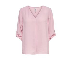 JdY JDYDIVYA - Camisa Larga de Ocio para Mujer, Manga 3/4, túnica, Suelta, Ligera, Rosa-2, 42
