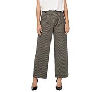 JdY Jdygeggo MIA Long Check Pant JRS Noos - Pantalones para Mujer, Negro/Marrón Claro, XXL/32L