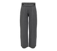 Jacqueline de Yong Pantalones de mujer de pierna ancha, pantalones de traje de pierna ancha, cintura media, pantalones de tela elegantes y cómodos de material de jersey suave con elástico, Medium Grey