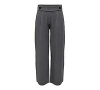 JdY Jdygeggo New Long Pant Jrs Noos Pantalones Plisados en la Cintura, Medium Grey Melange/Detail:Black Buttons, XXS / 30L Mujeres