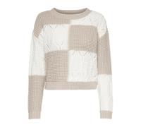 JdY Jdyjusty L/S Mix Structure Pullover Knt Suéter pulóver, Blanco-Amarillento, XL para Mujer