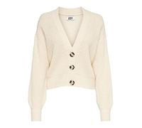 JDY Jdyjusty L/S Short Cardigan Knt Noos Suéter cárdigan, Mujer, Eggnog, M