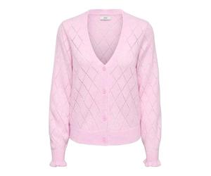 JdY Jdyletty Letty L/S V-Neck Struc Cardi Knt Noos, Rosa Lady, M para Mujer