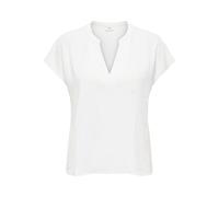 Blusa de manga corta y cuello en pico Mujer Talla 36. Color Blanco