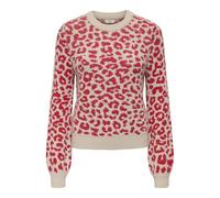 JdY Jdylorraine Animal L/S Pullover Knt Noos Lorraine Jersey, Gris, M para Mujer