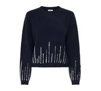 JdY Jdymadison Madison Life L/S On Sequin Pull Knt, Negro (Total Eclipse), XL para Mujer