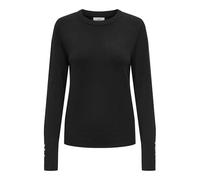 JdY Jdymalou L/S On Button Pullover Knt Noos Suéter pulóver, Negro, XS para Mujer